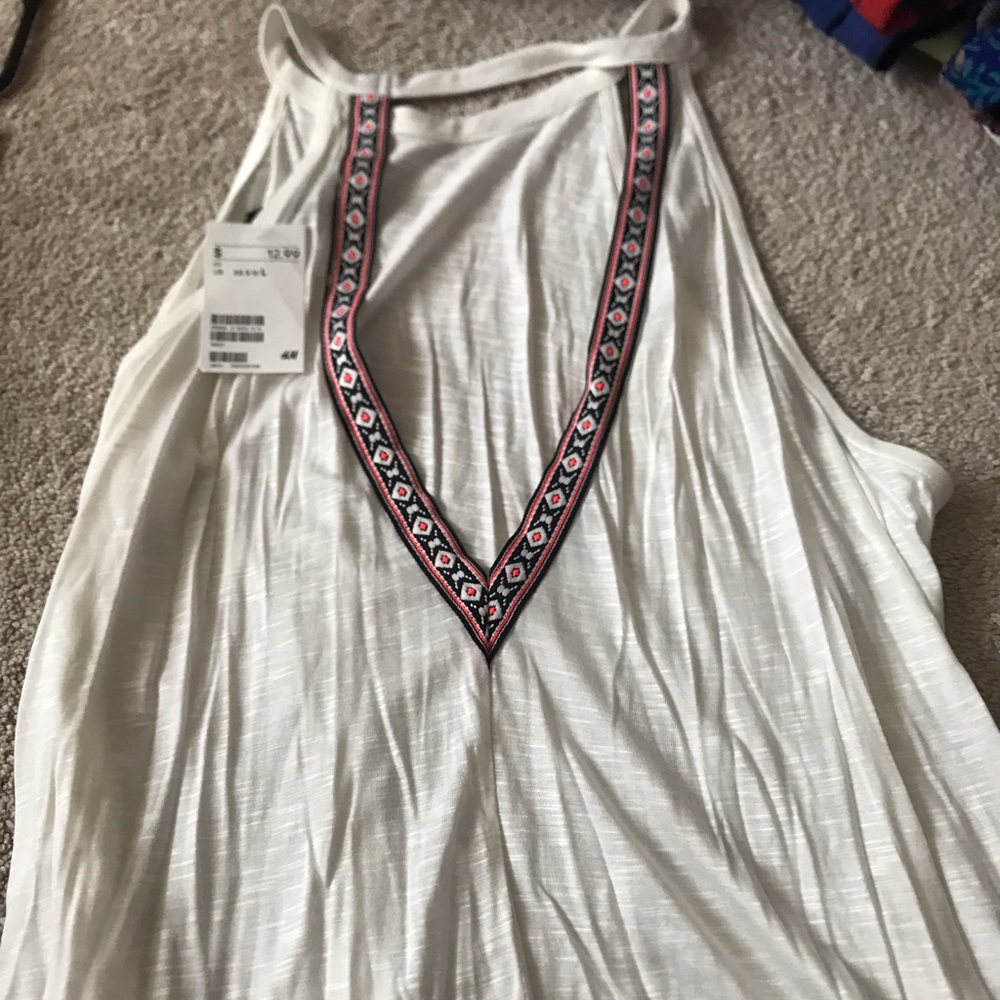 Brand new Flowy White H&M tank top with open back